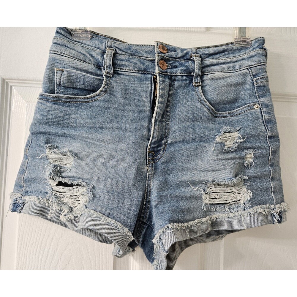 VTG Vanilla Star Mini Skirt Size 26 Distressed Denim Y2K Preppy Western Cowgirl